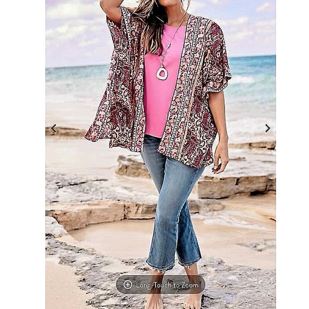J. Jill Demi Fringe-Hem Crops Hidden Button
